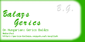 balazs gerics business card